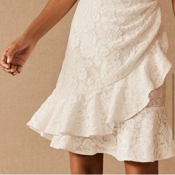 Sachin & Babi Anthropologie BHLDN Cailyn white lace dress size 8 - Picture 9 of 14